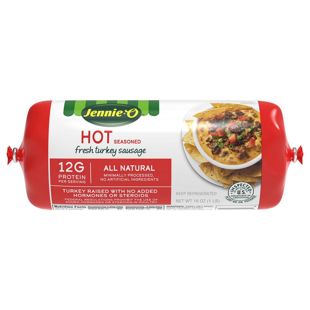Jennie-O All Natural Turkey Breakfast Sausage - Hot, 16 oz