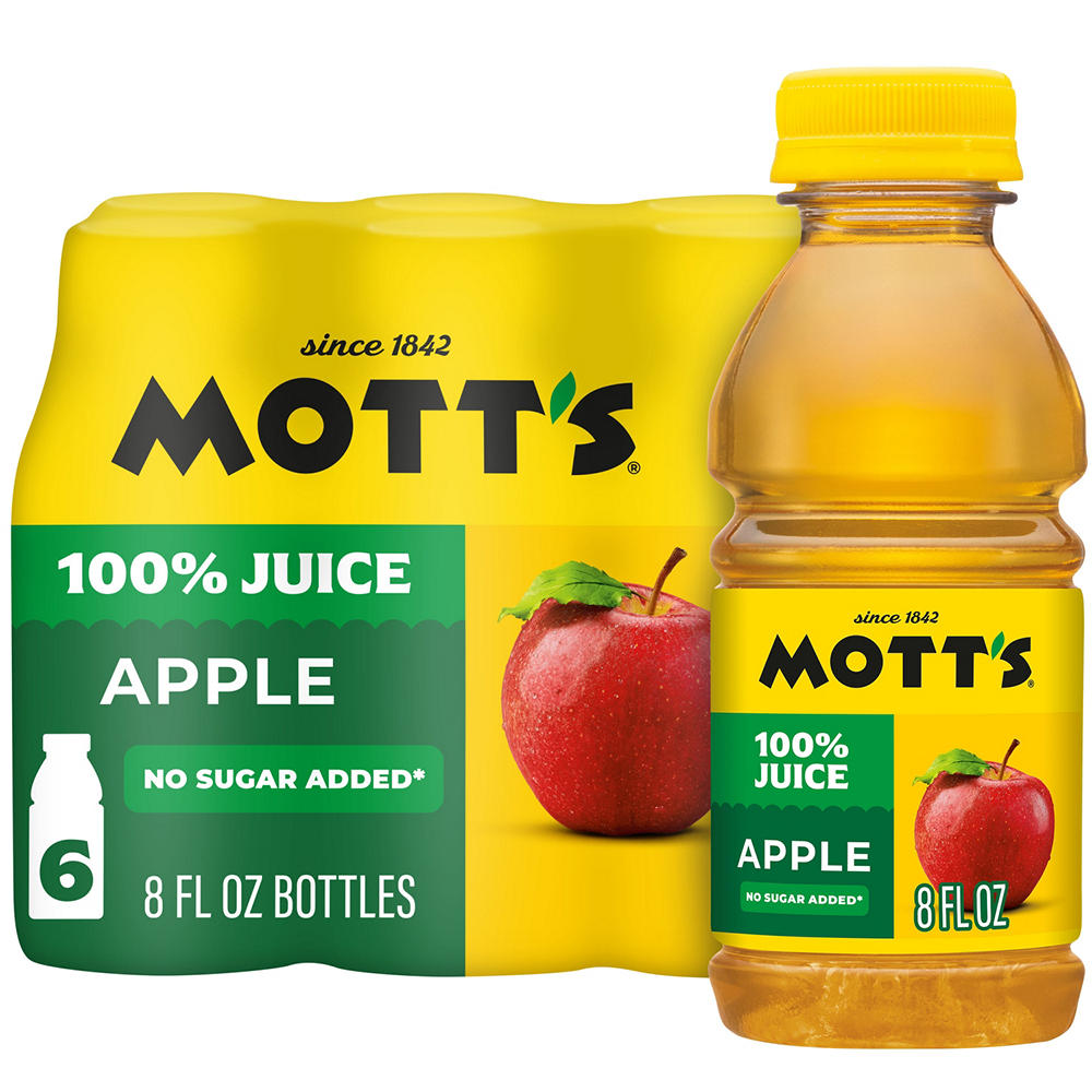 Mott's 100% Apple Juice Bottles, 6 ct, 8 oz