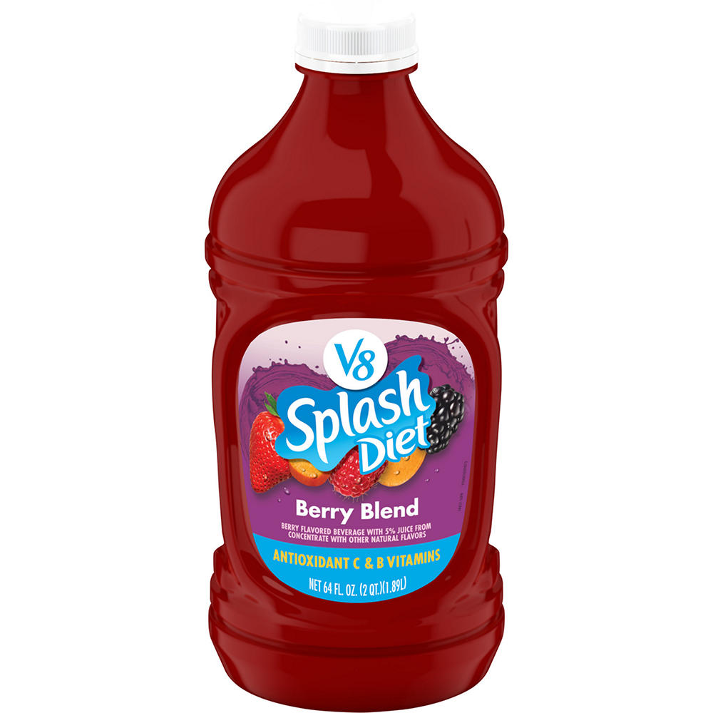 V8 Splash Diet Berry Blend Flavored Juice Beverage, 64 fl oz