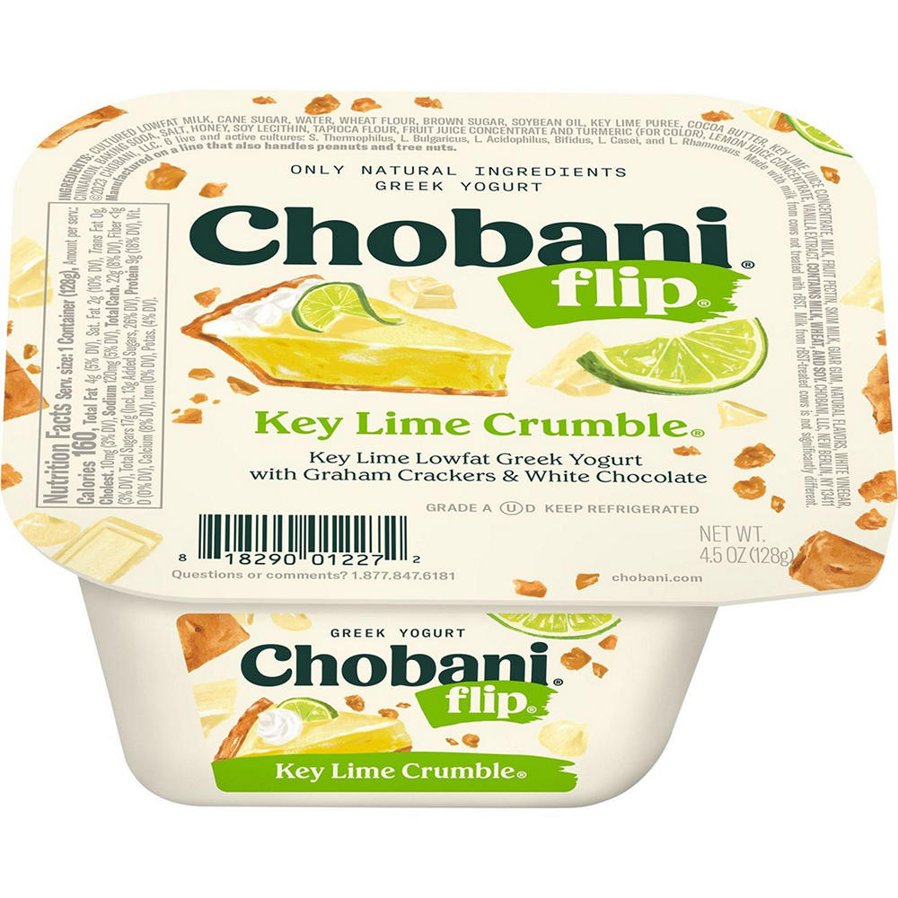 Chobani Flip Low-Fat Key Lime Crumble Greek Yogurt, 4.5 oz