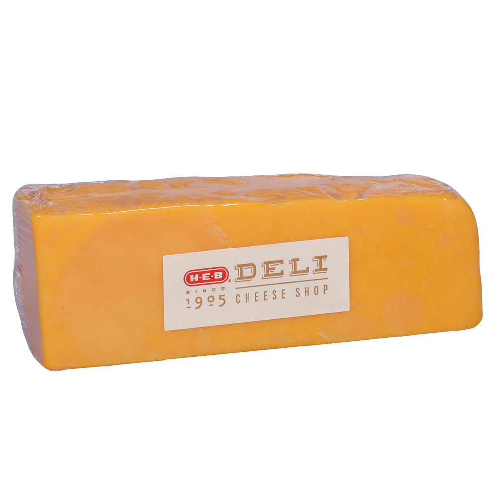 H-E-B Deli Artisan Yellow Cheddar Cheese, Avg. 0.65 lb