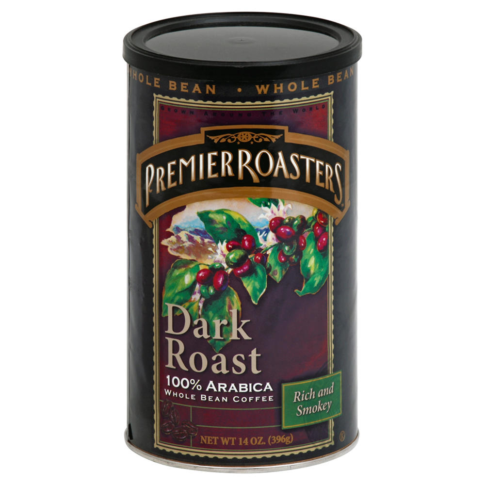Premier Roasters Gourmet Dark Roast Whole Bean Coffee, 14 oz