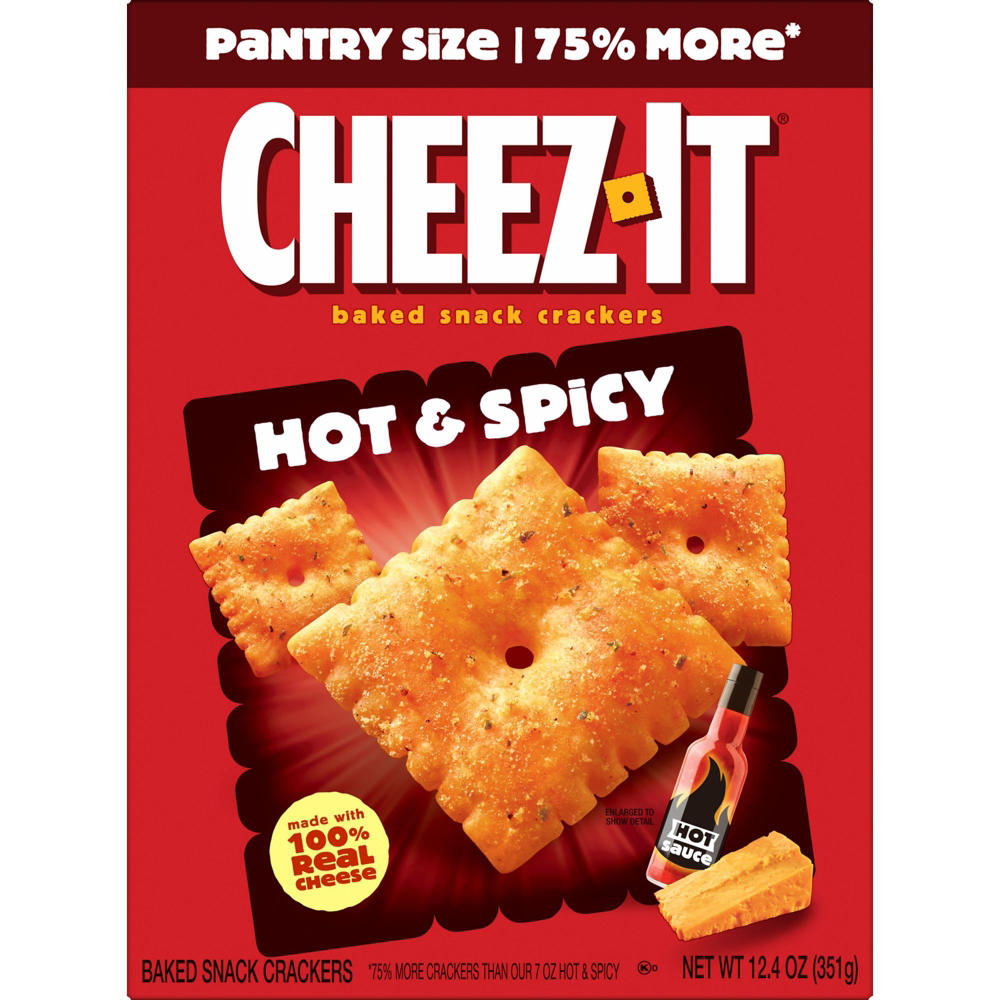 Cheez-It Hot and Spicy Cheese Crackers, 12.4 oz