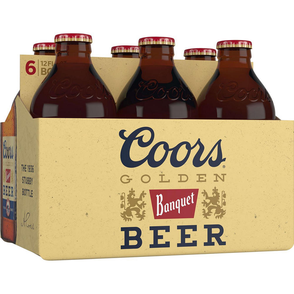 Coors Banquet Beer 6 pk Bottles, 12 oz