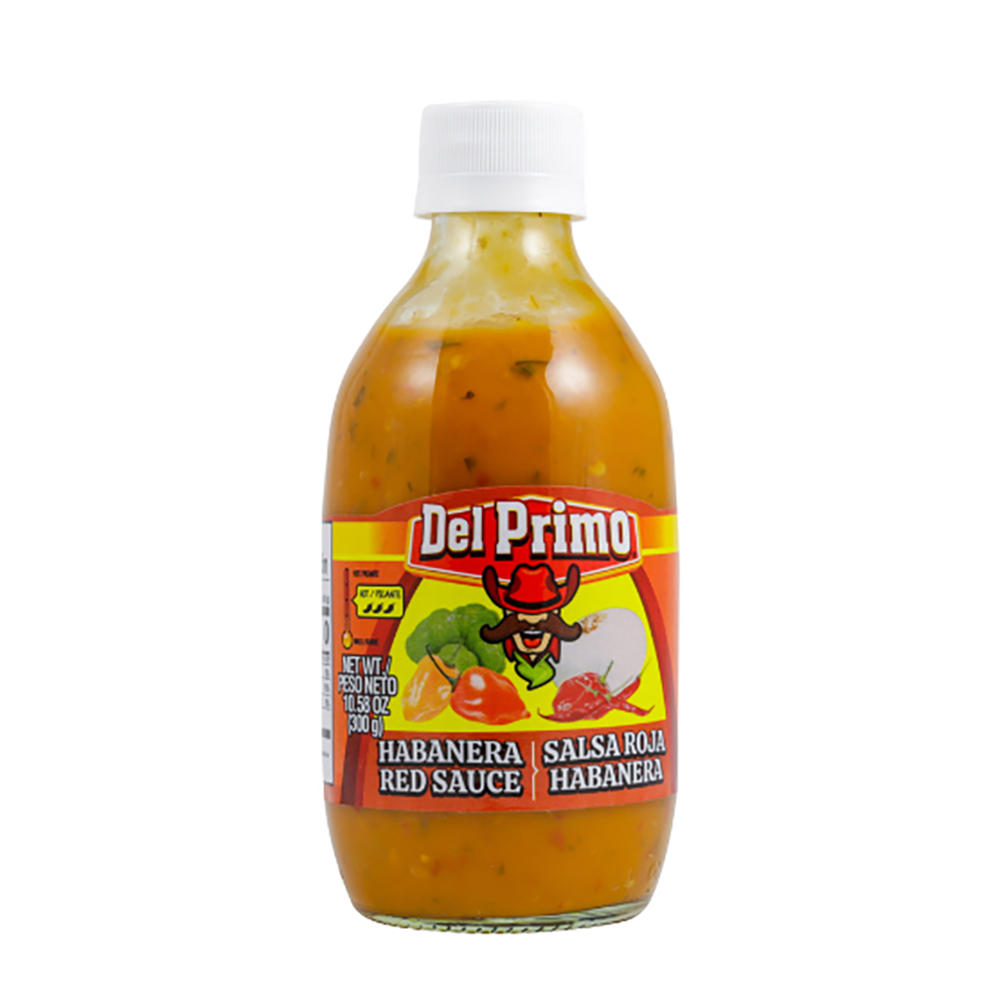 Del Primo Salsa Habanera Roja Red Sauce, 10.58 oz