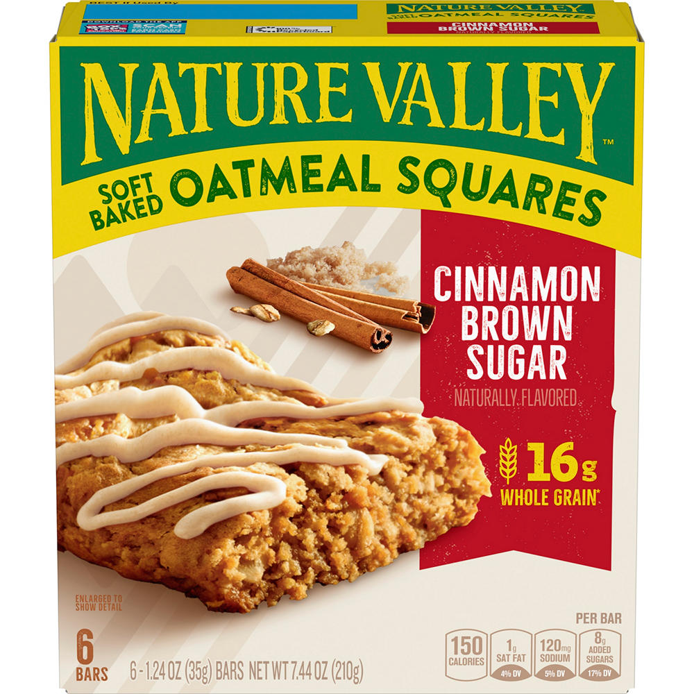 Nature Valley Soft-Baked Cinnamon Brown Sugar Oatmeal Squares, 6 ct