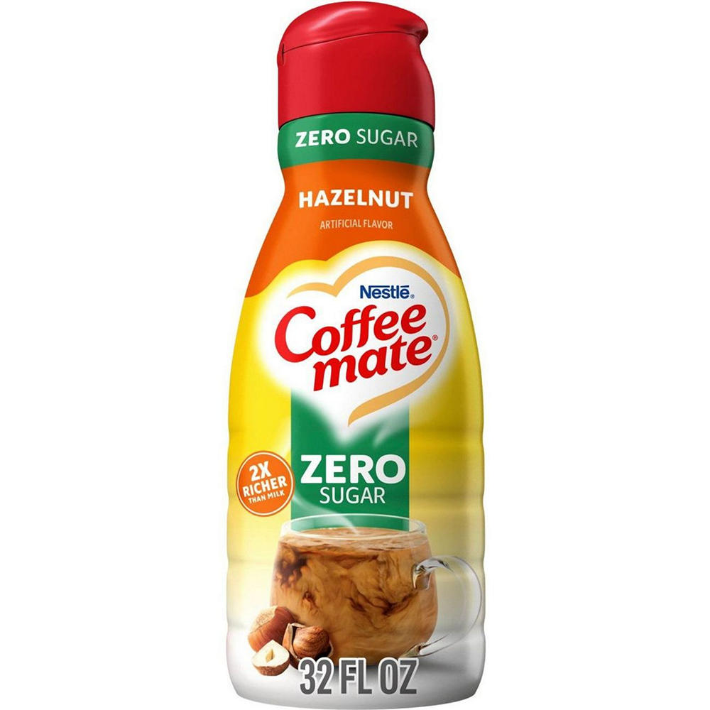 Nestle Coffee Mate Zero Sugar Liquid Coffee Creamer - Hazelnut, 32 oz