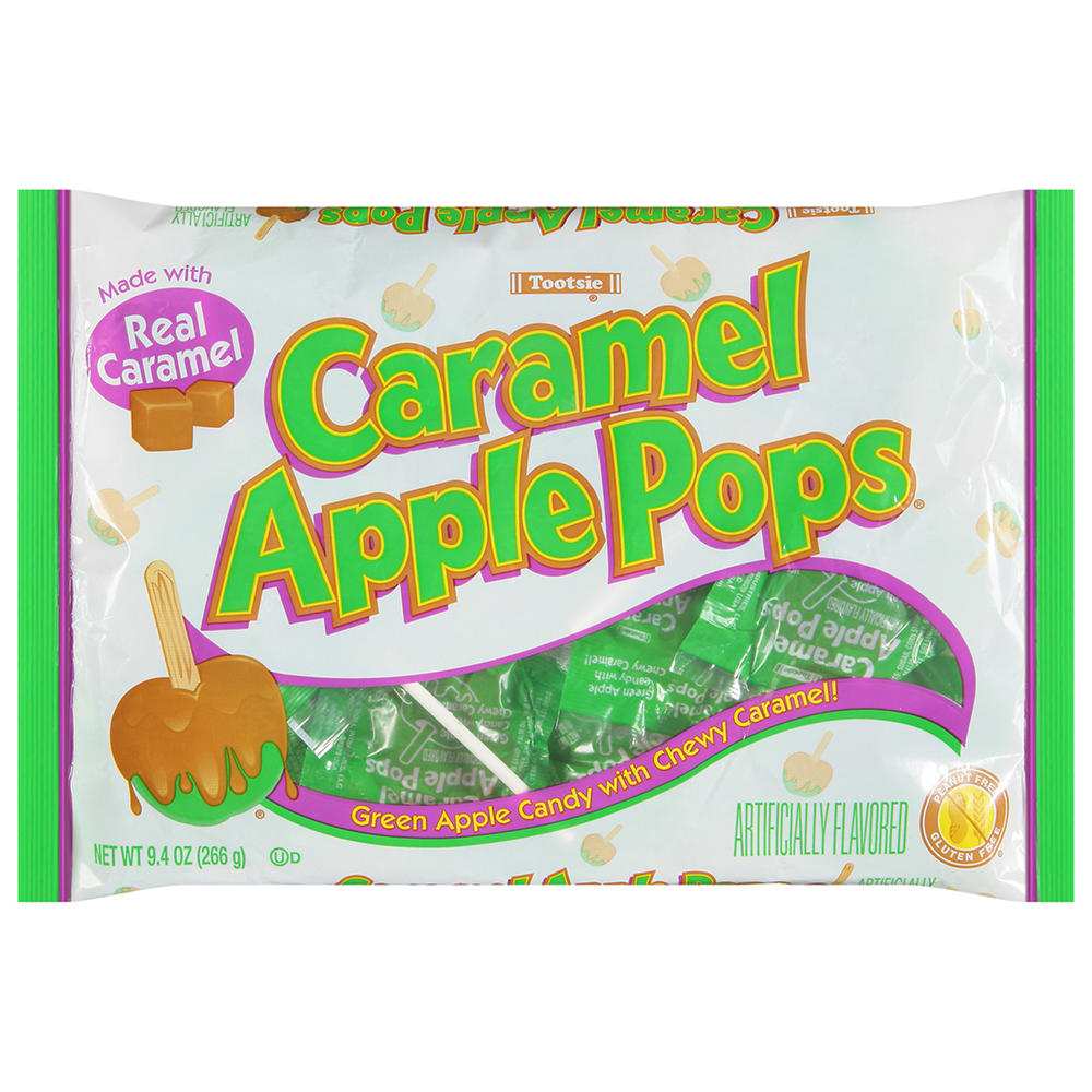 Tootsie Roll Caramel Apple Pops Halloween Candy, 9.4 oz