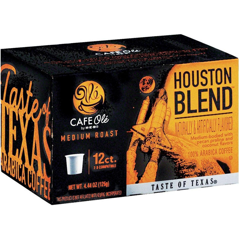 CAFE Olé by H-E-B Houston Blend Medium Roast Coffee Single Serve Cups, 12 ct