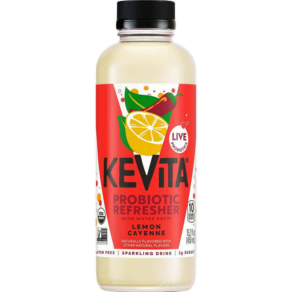 KeVita Lemon Cayenne Sparkling Probiotic Drink, 15.2 oz
