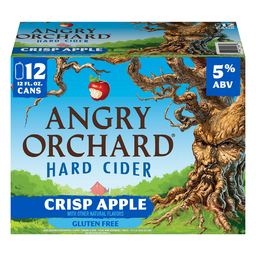 Angry Orchard Crisp Apple Hard Cider 12 pk Cans, 12 oz