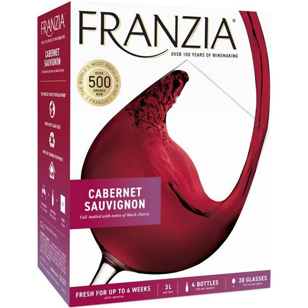 Franzia Cabernet Sauvignon California Box Red Wine, 3 L