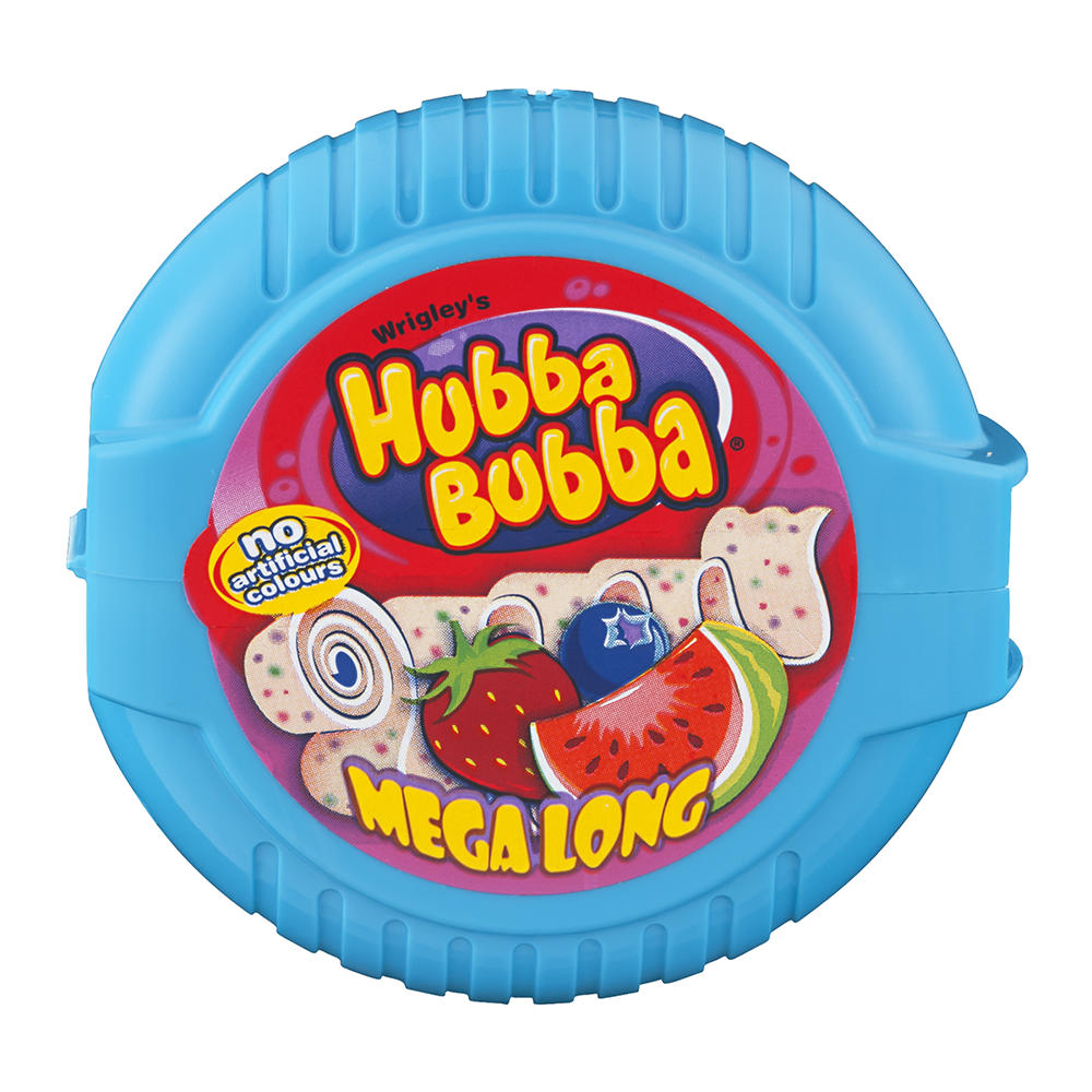 Hubba Bubba Kosher Mega Long Chewing Gum Triple Mix, 2 oz