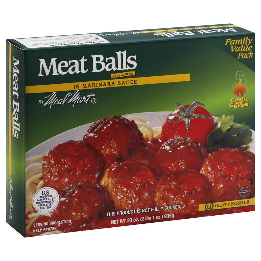 Meal Mart Meat Balls in Marinara Sauce Family Value Pack, 33 oz