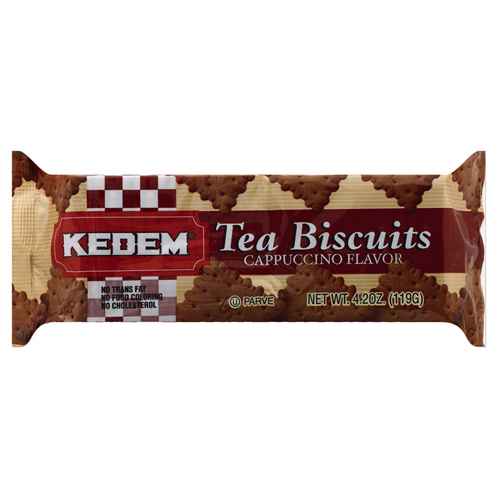 Kedem Kosher Cappuccino Flavor Tea Biscuits, 4 oz