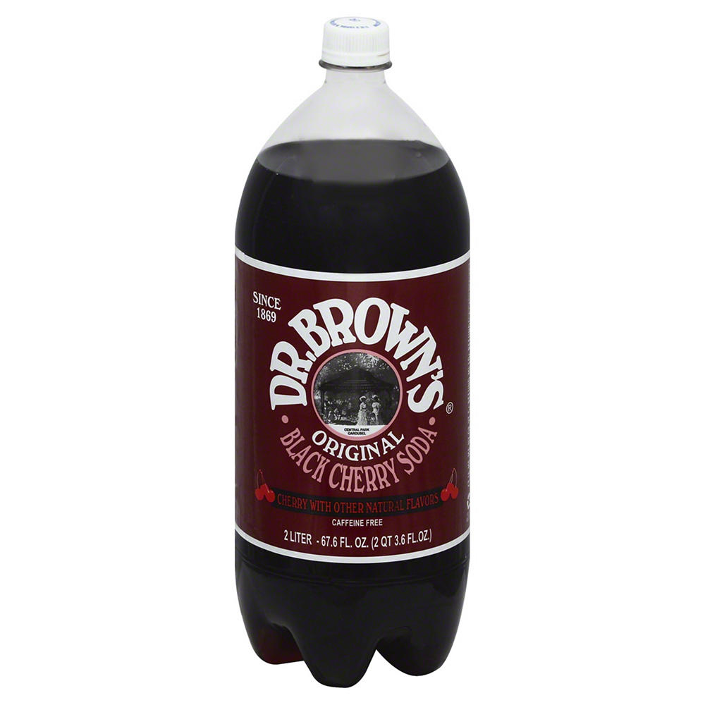 Dr. Brown's Kosher Original Black Cherry Soda, 2 L