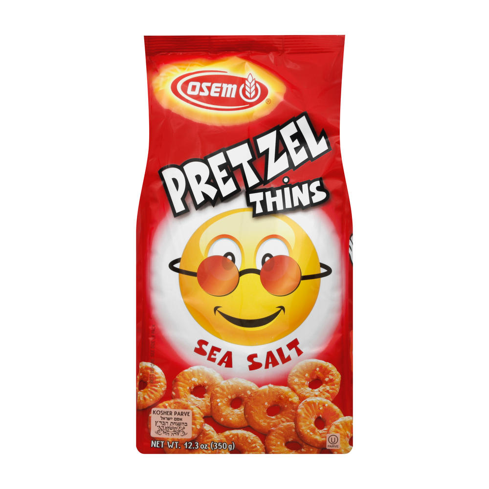 Osem Kosher Sea Salt Pretzel Thins, 12 oz