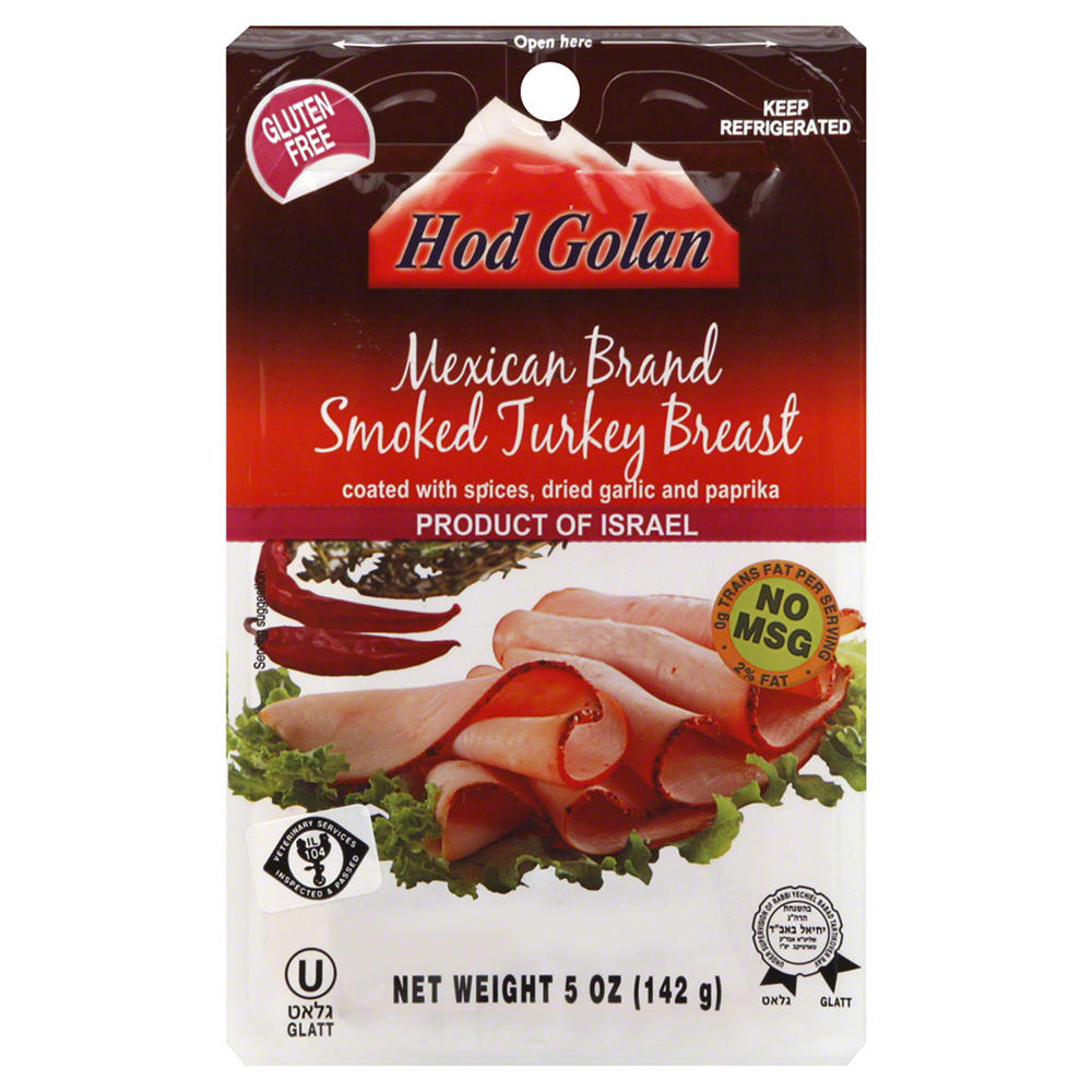Hod Golan Kosher Mexican Brand Smoked Turkey Breast, 5 oz