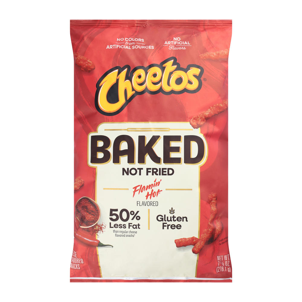Cheetos Baked Flamin' Hot Flavored Cheese Flavored Snacks, 7.63 oz