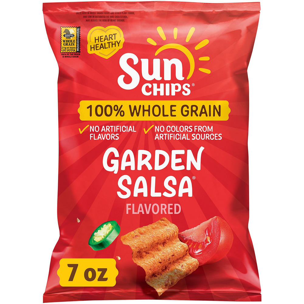 SUNCHIPS Garden Salsa Flavored Whole Grain Snacks, 7 oz
