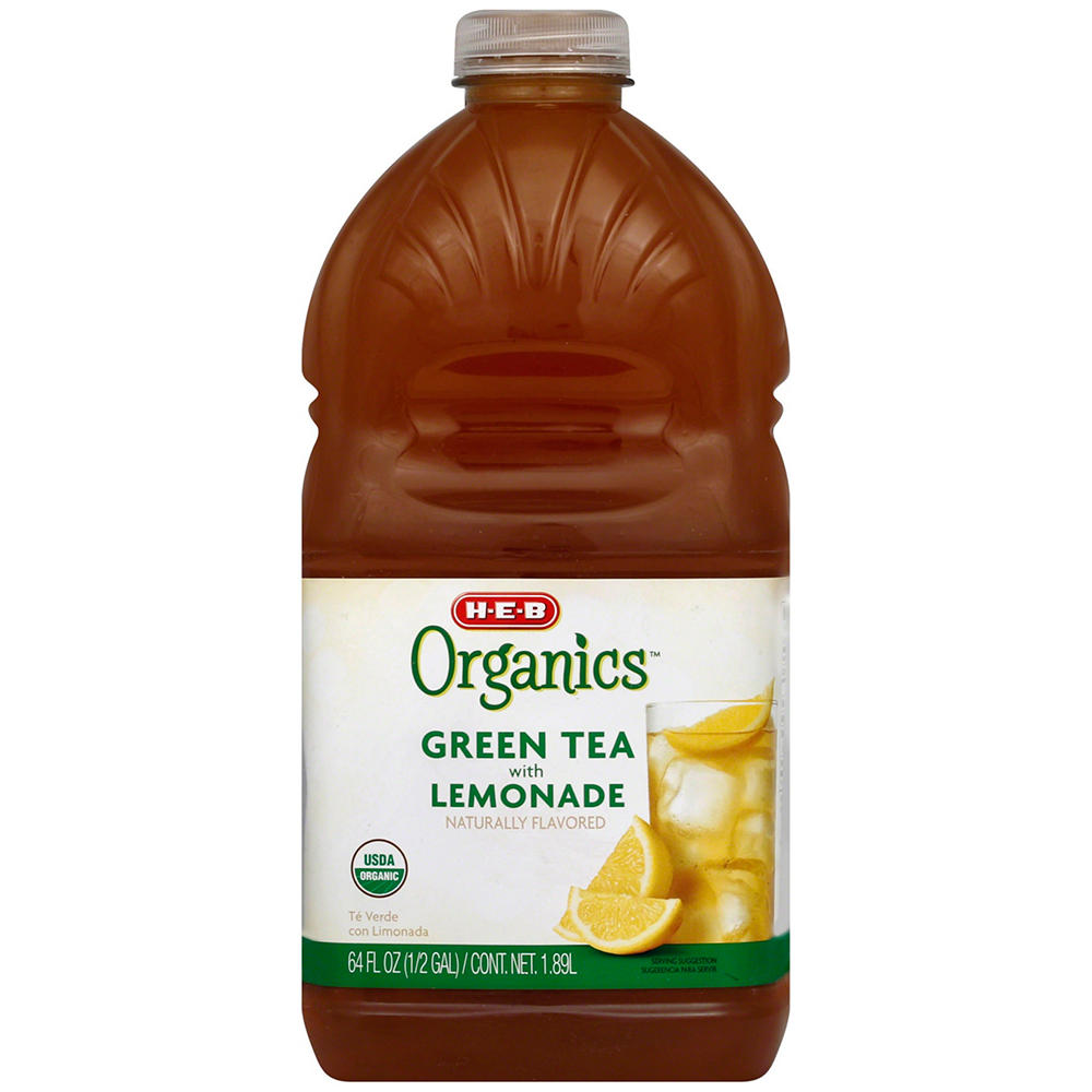H-E-B Organics Green Tea with Lemonade, 64 oz
