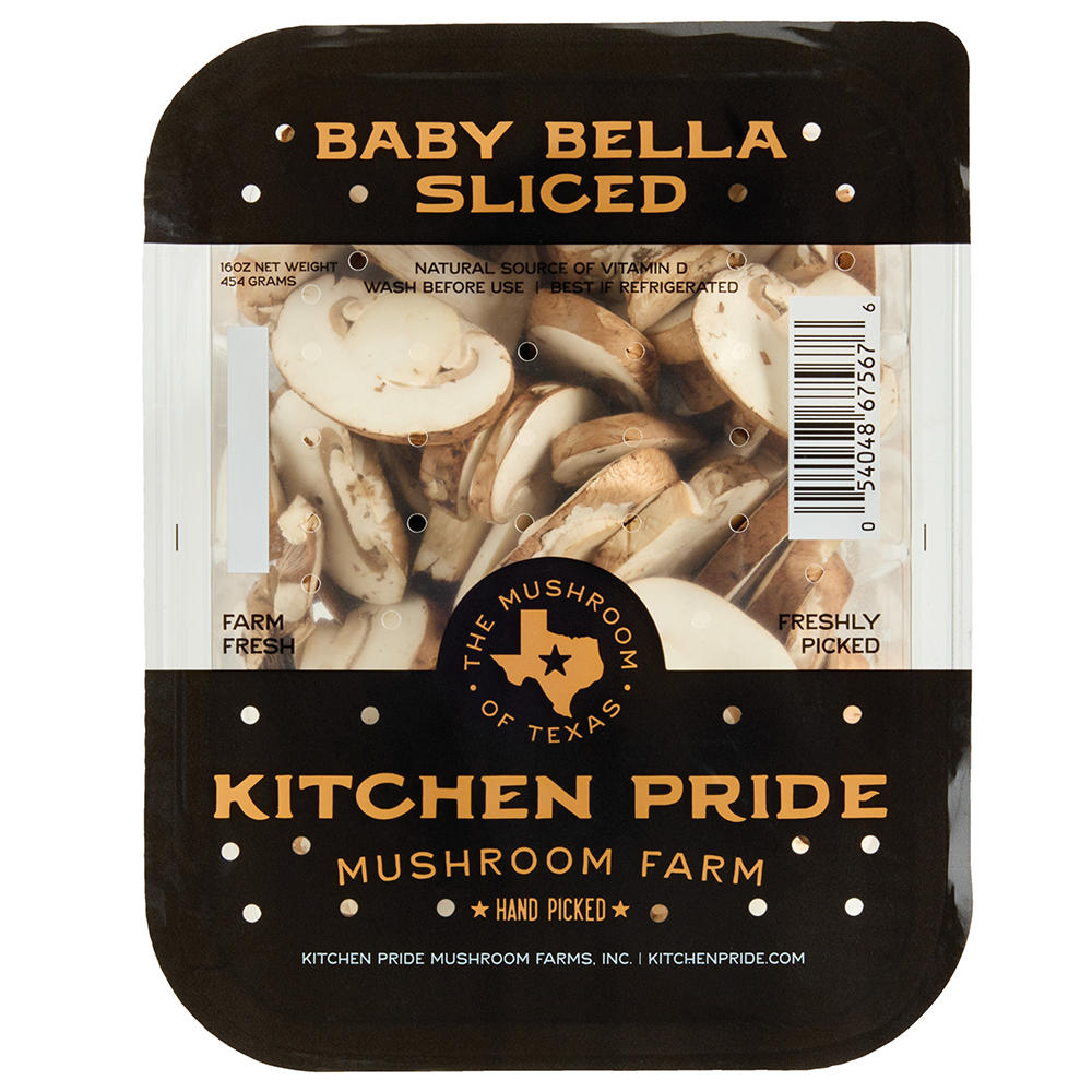 Fresh Sliced Baby Bella Mushrooms, 16 oz