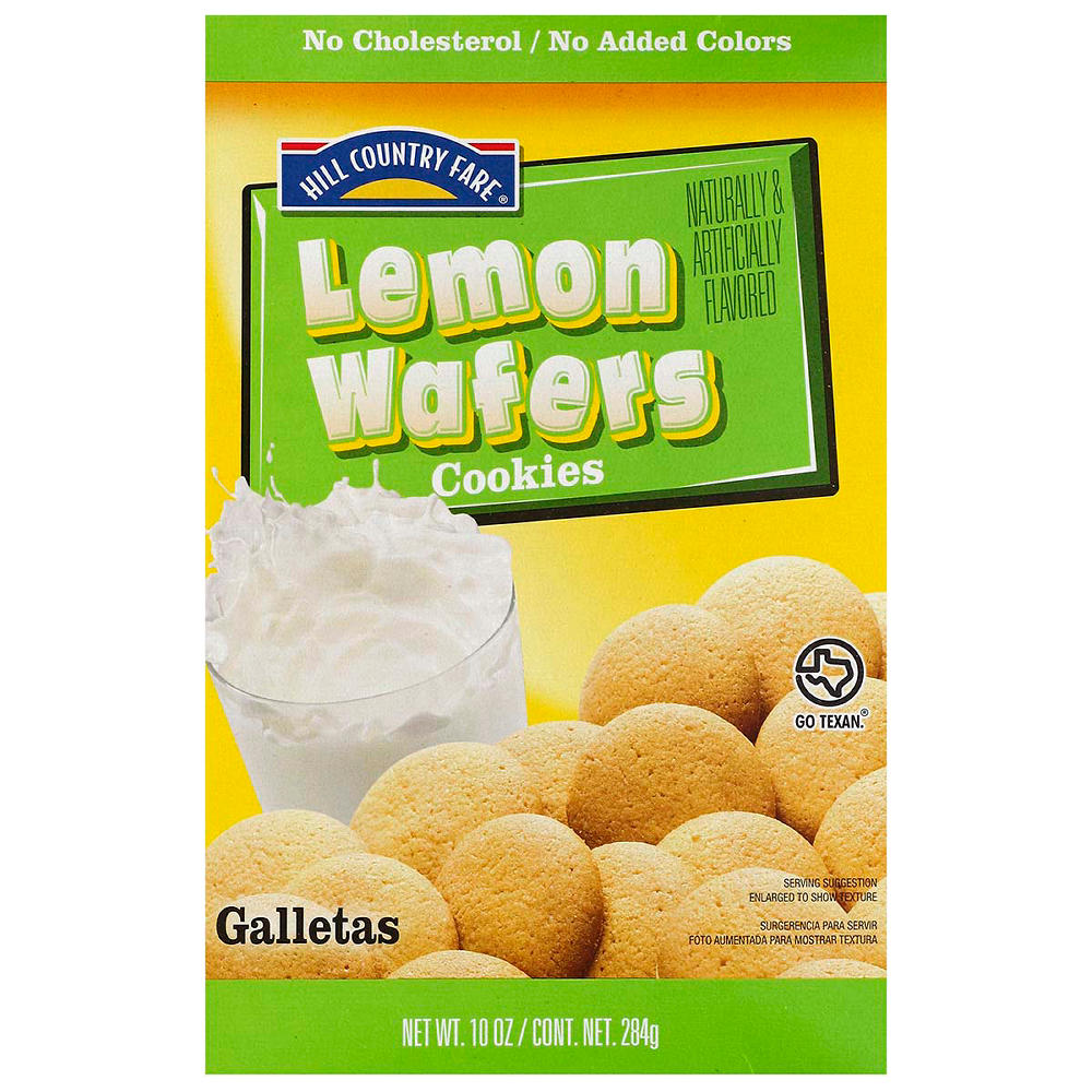 Hill Country Fare Lemon Wafers Cookies, 10 oz