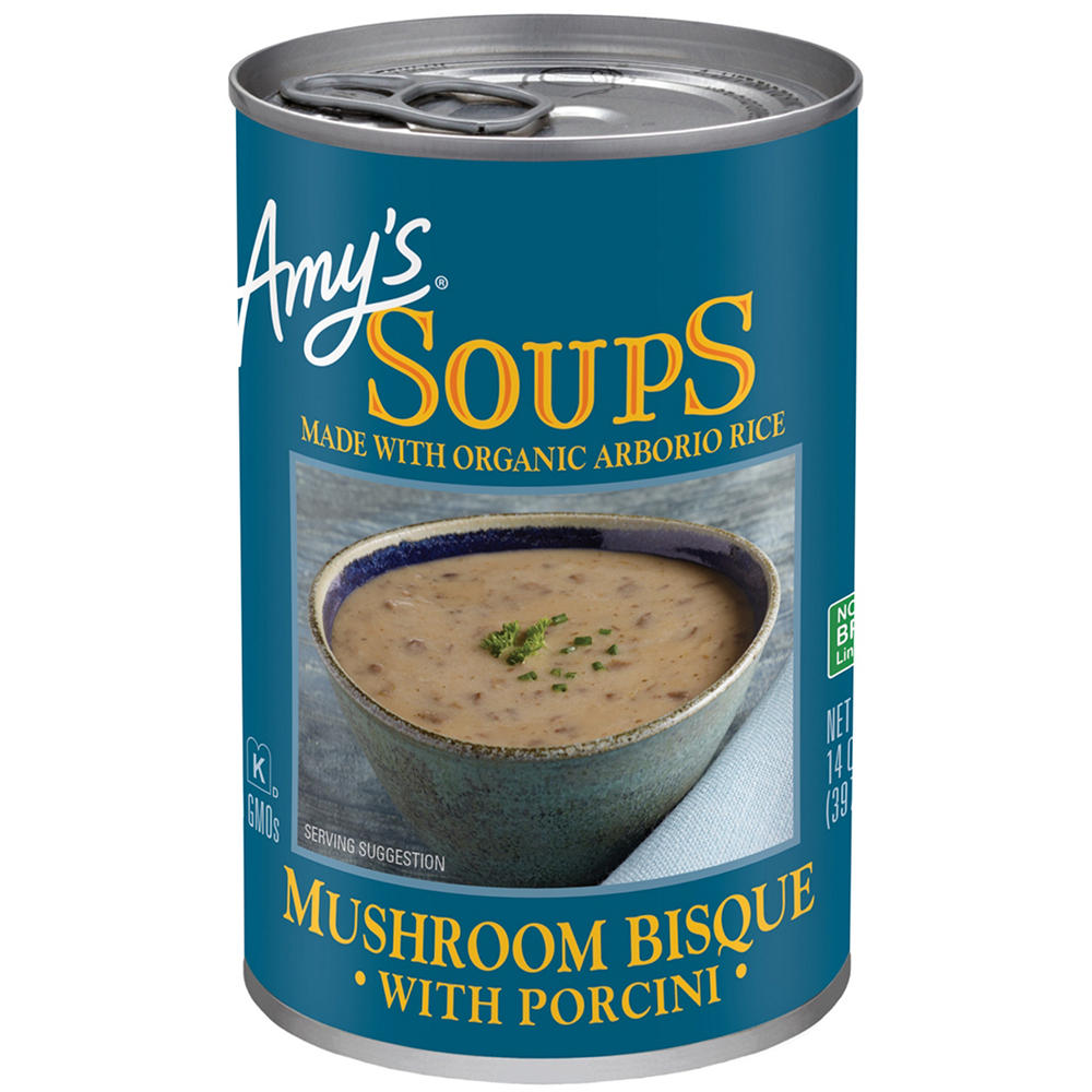 Amy's Mushroom Bisque With Porcini Soup, 14 oz