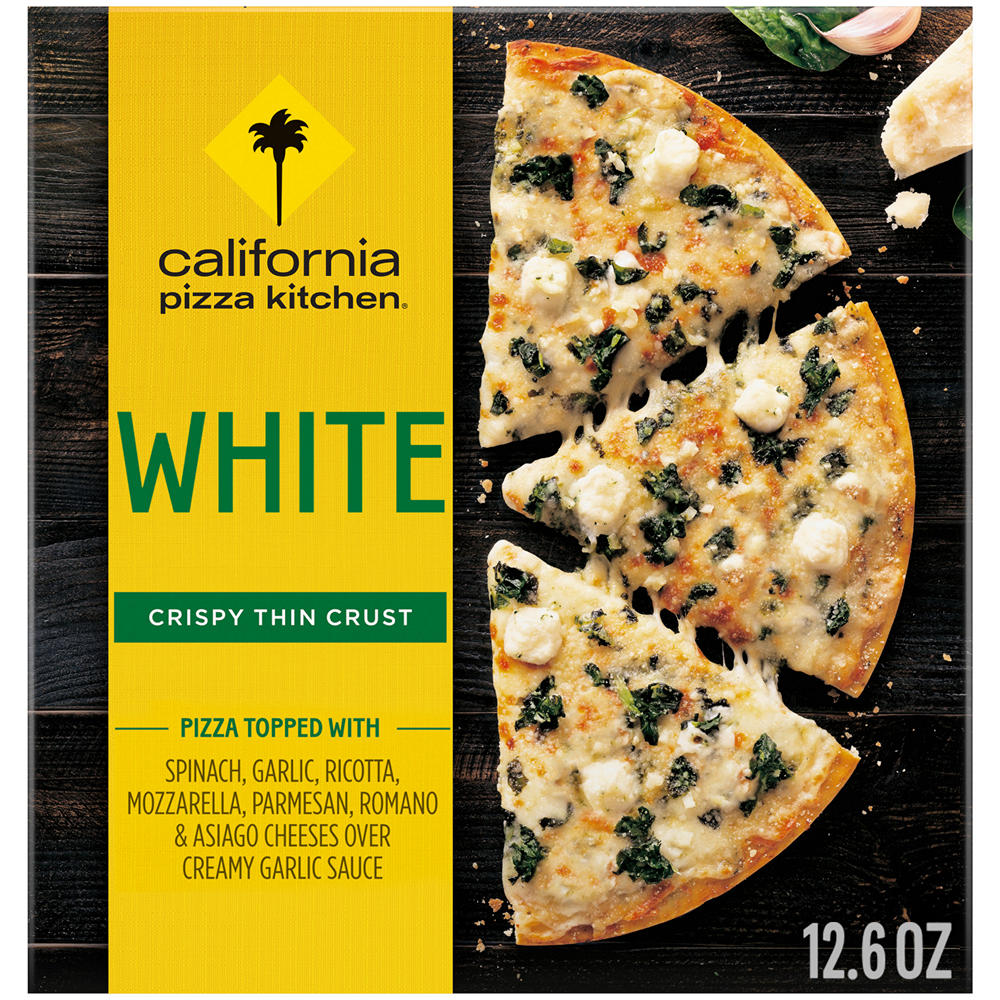 California Pizza Kitchen Crispy Thin Crust White Frozen Pizza - Spinach & Garlic, 12.6 oz