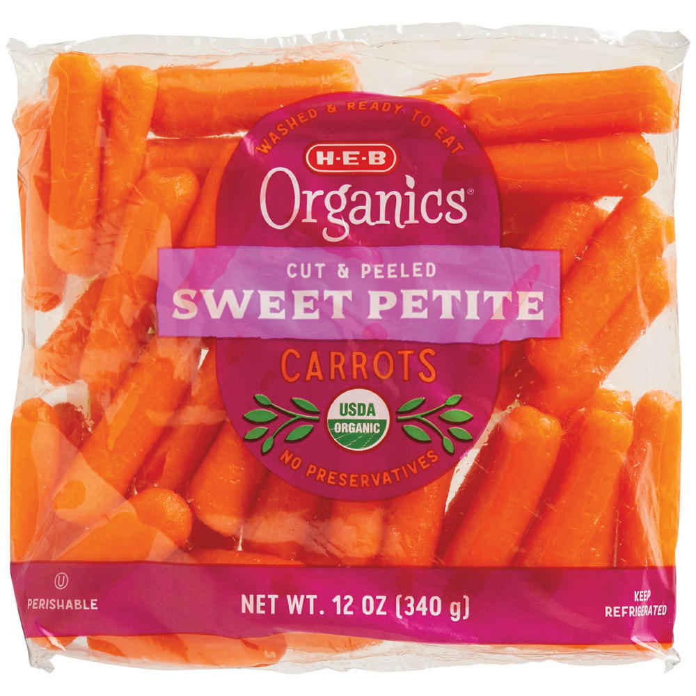 H-E-B Organics Fresh Petite Mini Carrots, 12 oz