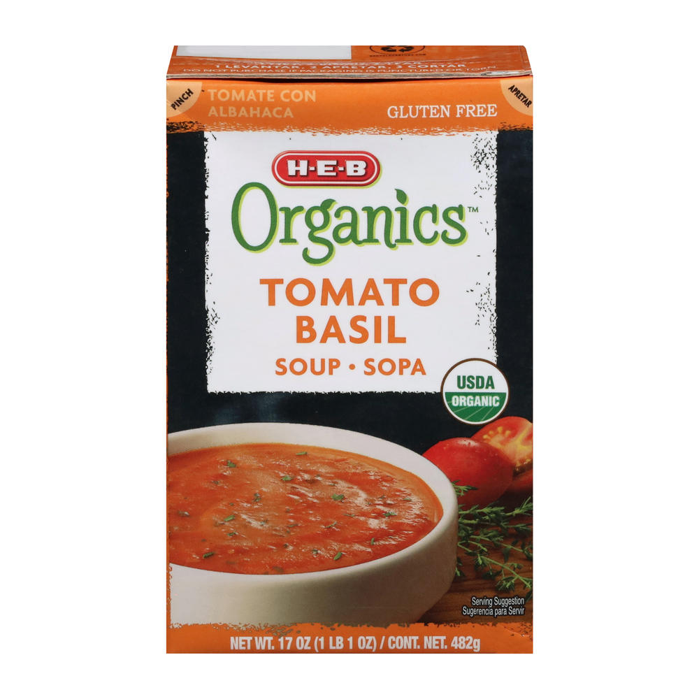 H-E-B Organics Tomato Basil Soup, 17 oz
