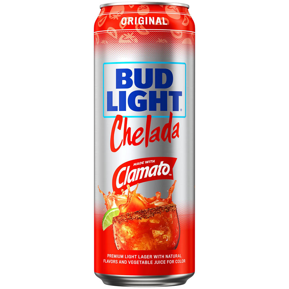 Bud Light Chelada Original With Clamato Beer Can, 25 oz