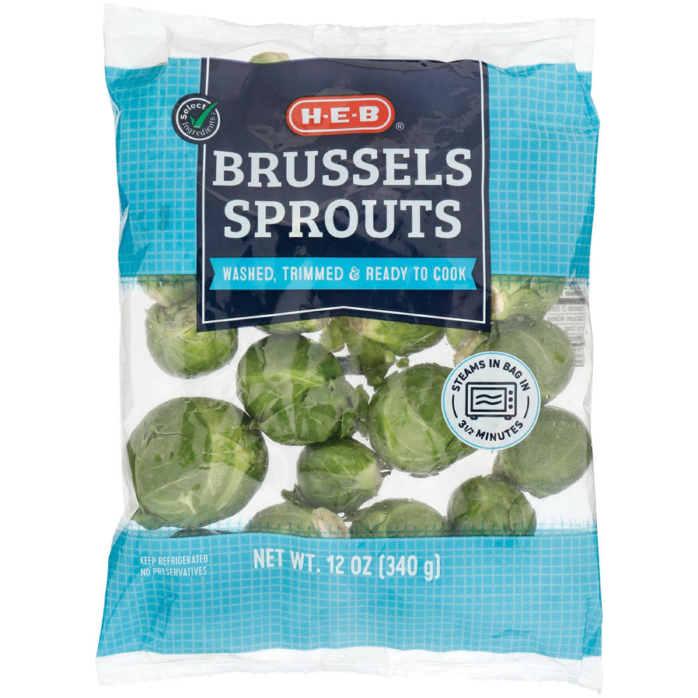 H-E-B Fresh Steamable Brussels Sprouts, 12 oz
