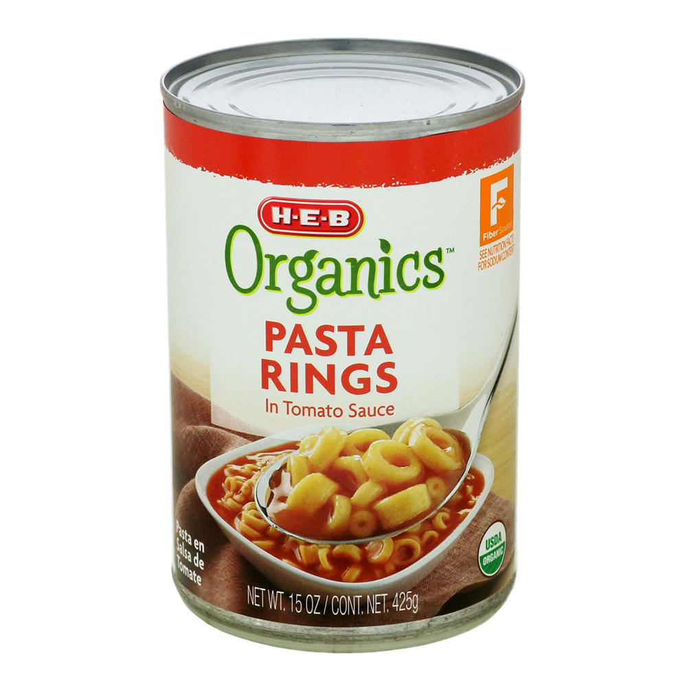 H-E-B Organics Pasta Rings in Sauce, 15 oz