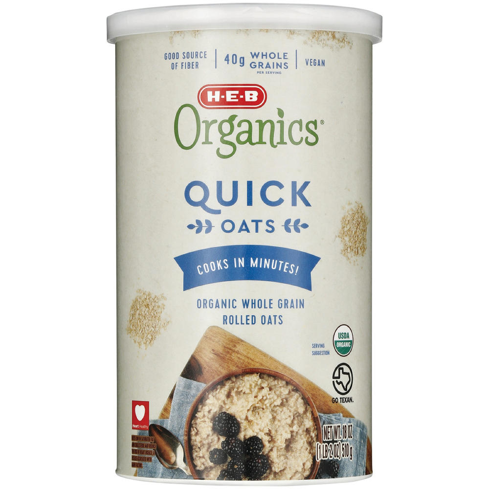 H-E-B Organics Quick Oats, 18 oz