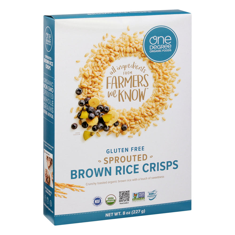 One Degree Organic Foods Vegan Sprouted Brown Rice Cereal, 8 oz