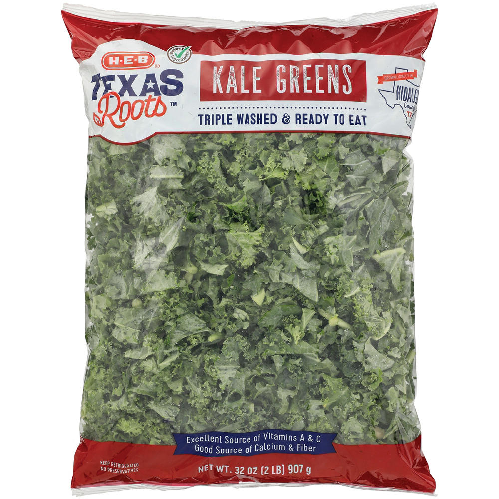 H-E-B Texas Roots Fresh Kale Greens - Texas-Size Pack, 32 oz