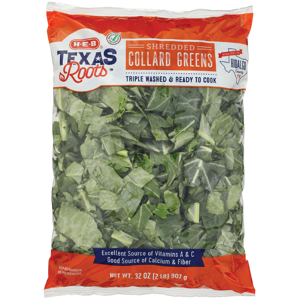 H-E-B Texas Roots Fresh Shredded Collard Greens - Texas Size Pack, 32 oz