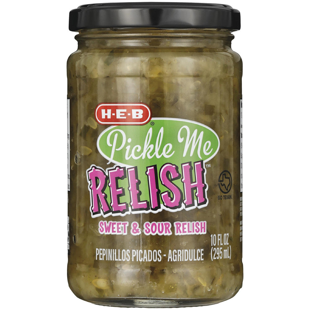 H-E-B Pickle Me Relish Sweet & Sour Relish, 10 oz