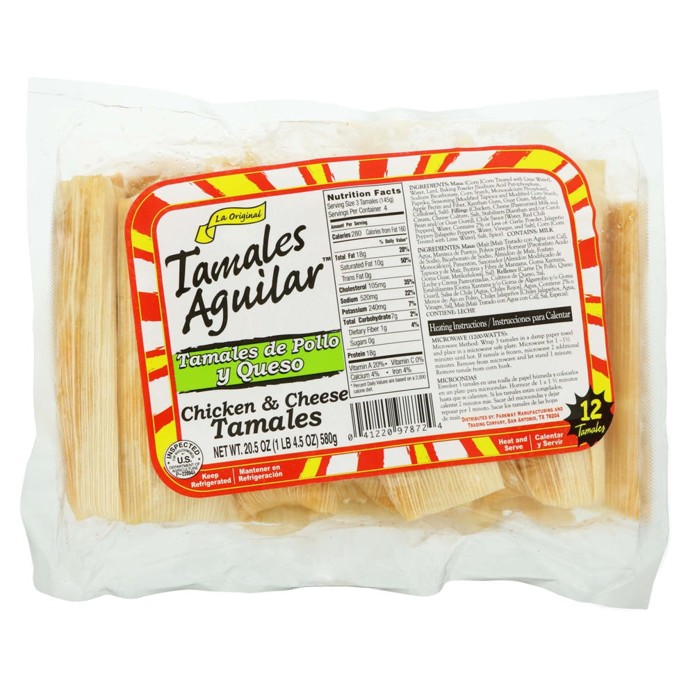 Tamales Aguilar Chicken & Cheese Tamales, 12 ct