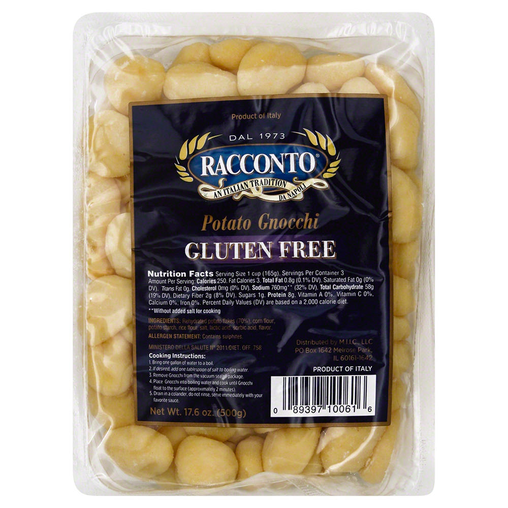 Racconto Gluten Free Potato Gnocchi, 17.6 oz