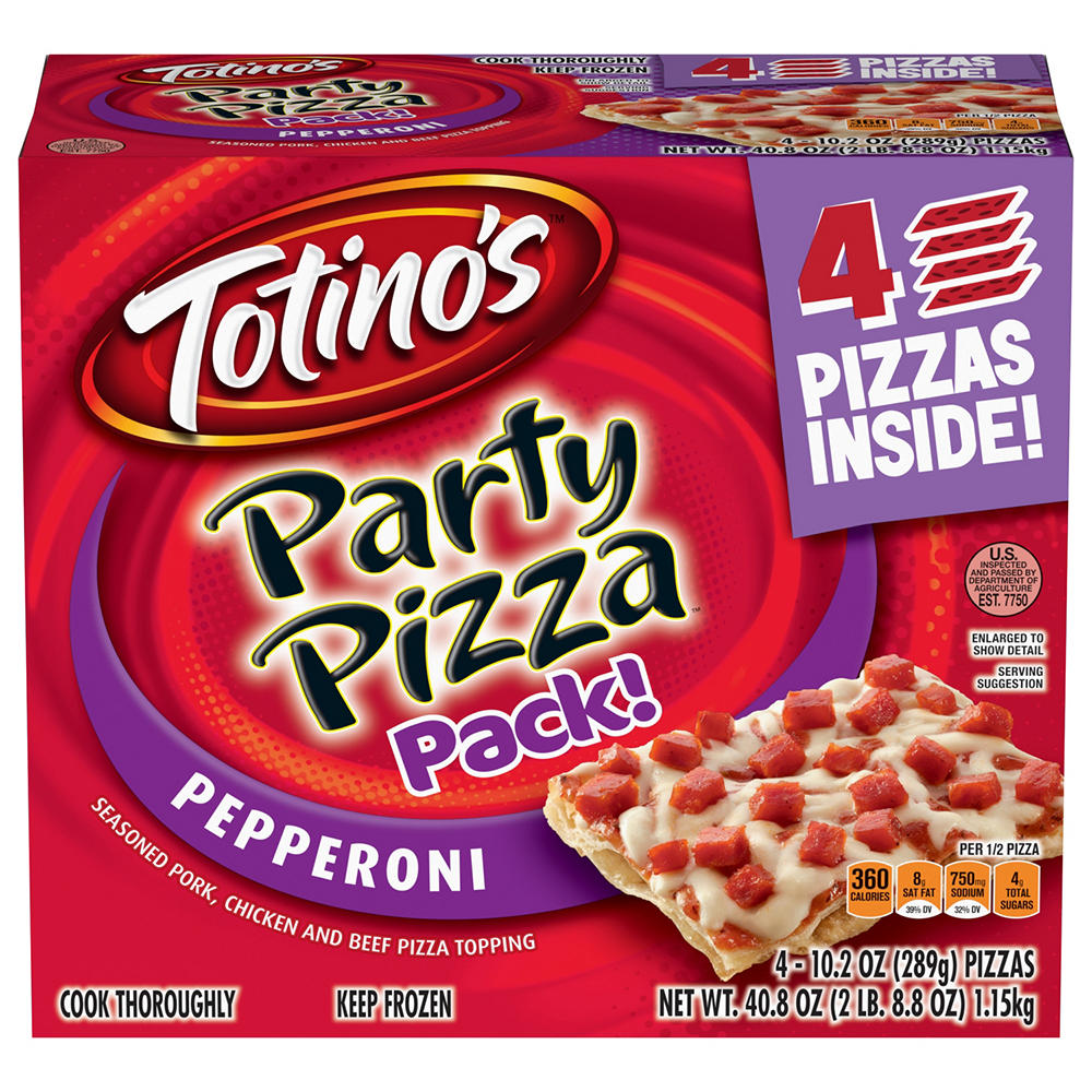 Totino's Pepperoni Party Pizza Pack, 4 ct