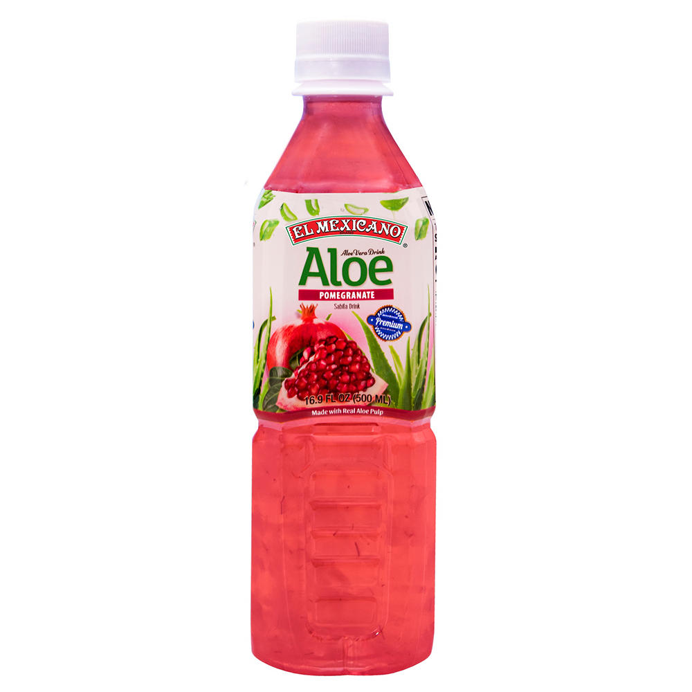 El Mexicano Pomegranate Aloe Vera Drink, 16.9 oz