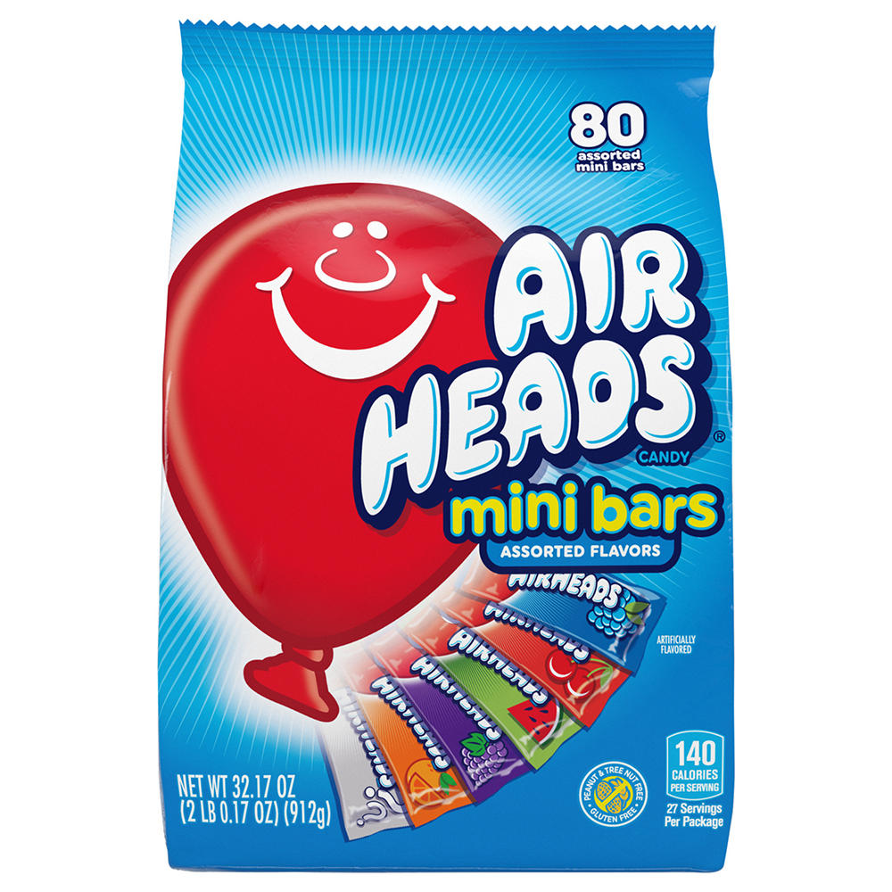 Airheads Assorted Flavors Mini Bars Candy, 80 ct