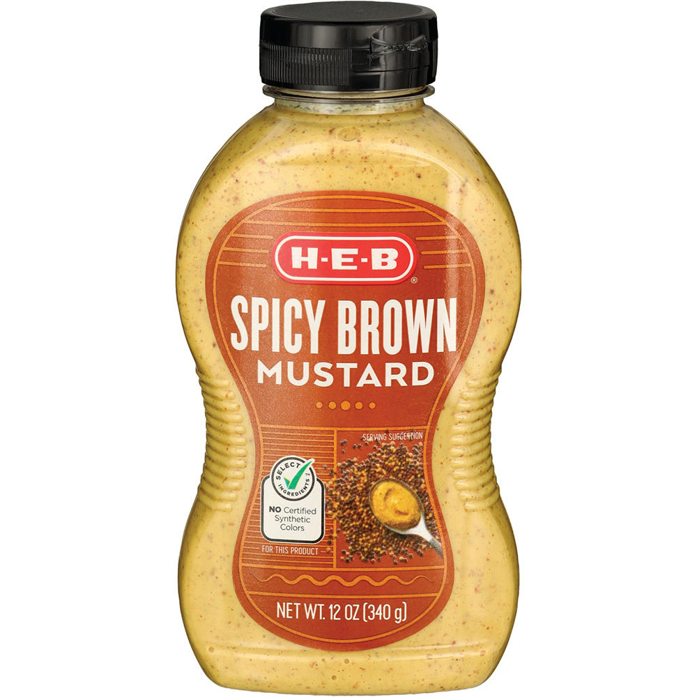 H-E-B Spicy Brown Mustard, 12 oz