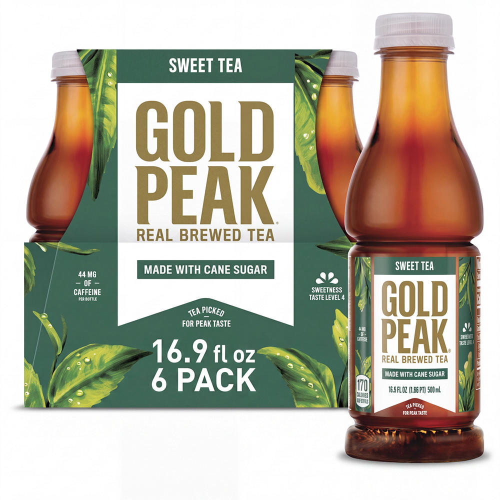 Gold Peak Black Sweet Tea 6 pk Bottles, 16.9 oz