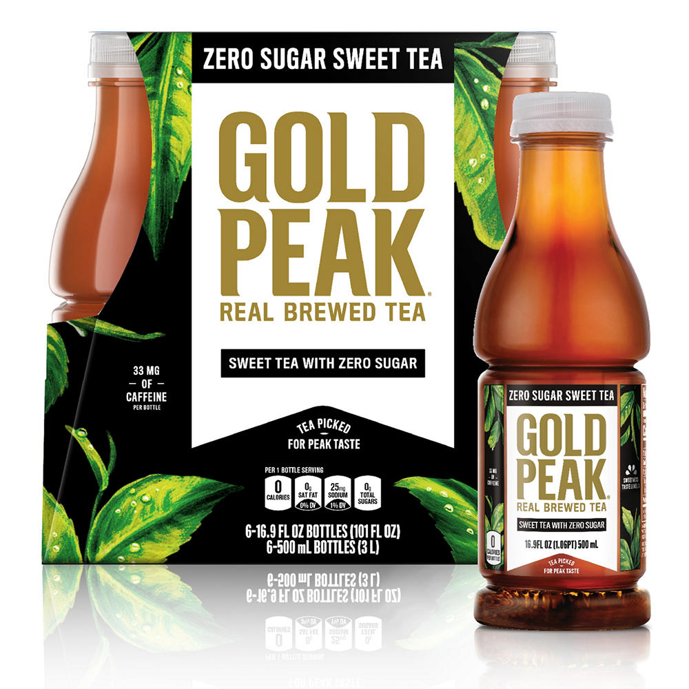 Gold Peak Zero Sugar Sweet Tea 6 pk Bottles, 16.9 oz