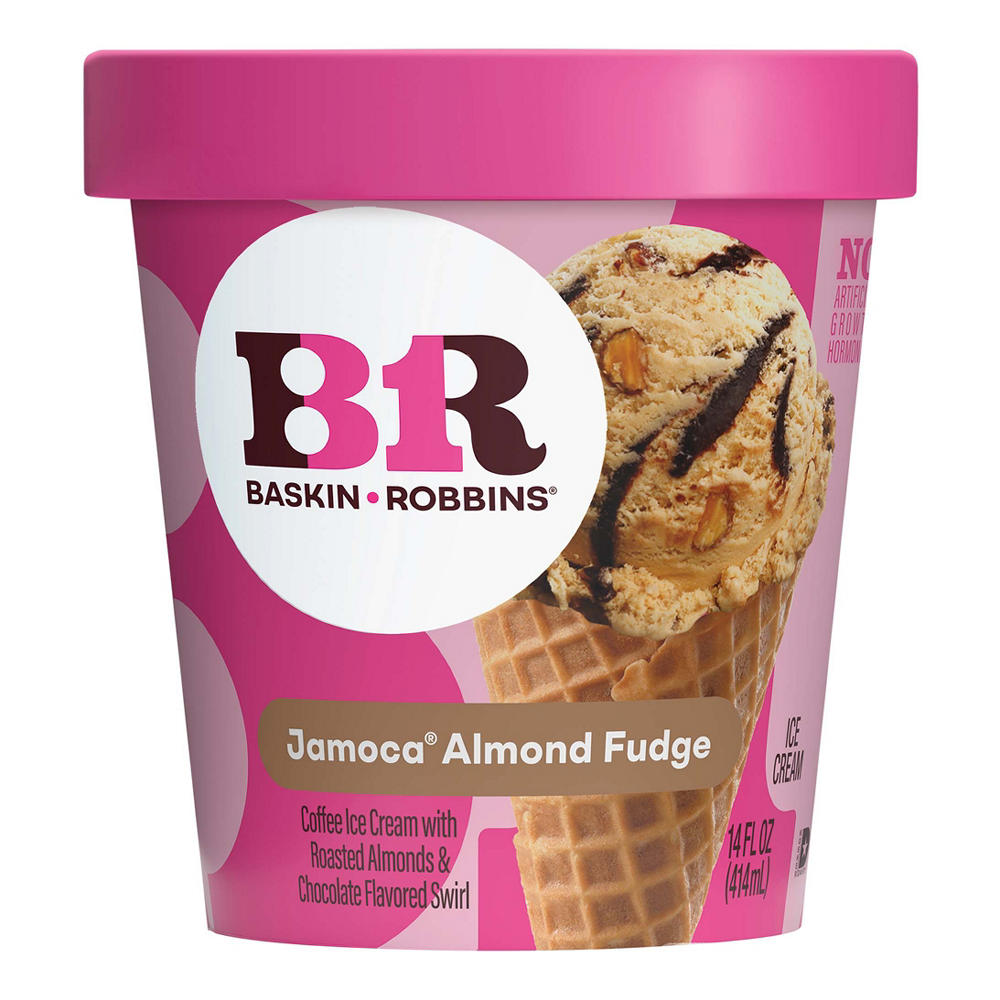 Baskin Robbins Jamoca Almond Fudge Ice Cream, 14 oz