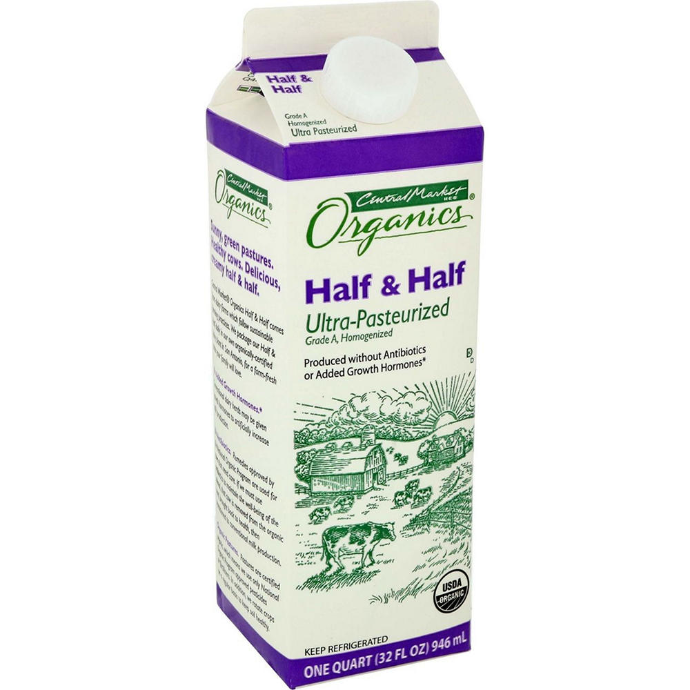 Central Market Organics Half & Half, 32 oz