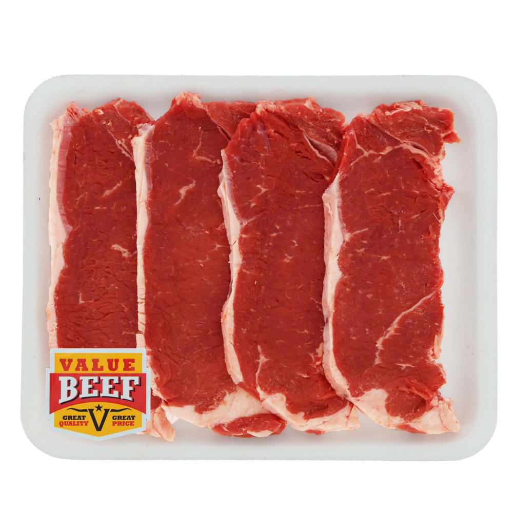 Fresh Beef Loin New York Strip Steak Boneless Value Beef, Avg. 1.19 lbs